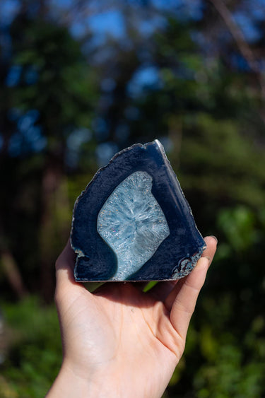 Blue Agate Candle Holder
